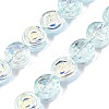 Electroplate Baking Paint Transparent Glass Beads Strands GL-CBA2ED2-05G-1