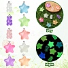 10Pcs 10 Styles Luminous Transparent Resin Pendants RESI-YW0001-80-5