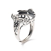 925 Sterling Silver Adjustable Ring Components STER-C011-04AS-1