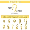 11Pcs 11 Styles 304 Stainless Steel Hook Clasps STAS-CJ0003-39G-2