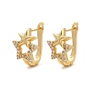 Brass Micro Pave Clear Cubic Zirconia Clip-on Earrings EJEW-F895-22A-G-4