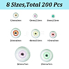 GOMAKERER 200Pcs 8 Styles Glass Craft Eyes Cabochons DIY-GO0001-86-2