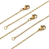 Ion Plating(IP) 5Pcs 304 Stainless Steel Cable Chain Necklaces Set for Men Women MAK-YW0002-02P-3