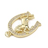Brass Micro Pave Clear Cubic Zirconia Pendants KK-B177-05D-G-2
