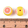 Fruits Theme Handmade Polymer Clay Beads CLAY-T022-04G-3