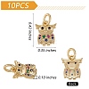 10Pcs Rack Plating Brass Micro Pave Cubic Zirconia Charms ZIRC-SZ0003-85-7