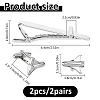Alloy Cufflinks & Tie Clips Sets AJEW-WH0886-09B-2