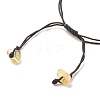 Natural Citrine(Dyed & Heated) Chips Braided Bead Bracelet BJEW-JB08019-11-5