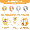 DICOSMETIC 16Pcs 4 Colors Rack Plating Brass Micro Pave Cubic Zirconia Hanger Links KK-DC0003-65-5