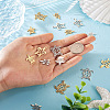  Jewelry 16Pcs 8 Style 201 Stainless Steel Filigree Joiners Links & Pendants STAS-PJ0001-37-6