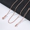 Long-Lasting Plated Brass Curb Chain Necklaces NJEW-K112-07RG-NF-2