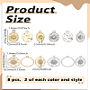 8Pcs 4 Stykes Rack Plating Alloy Pendants FIND-LP0005-91-2