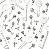40Pcs 8 Styles Tibetan Style Alloy Pendants TIBEP-FS0001-44-2