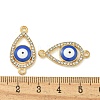 Alloy Blue Enamel Evil Eye Connector Charms ENAM-S003-03F-3