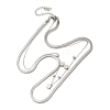 201 Stainless Steel Double Layer Snake Chain Necklaces STAS-B076-04P-1