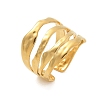 304 Stainless Steel Multilayer Open Cuff Rings for Women LS-RJEW-Z077-01G-05-4