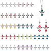 CHGCRAFT 4 Sets Baking Painted Pearlized Glass Pearl Pendants FIND-CA0006-26-1