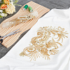 Flower Pattern Polyester Applques PATC-WH0023-84-3