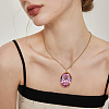 1Pc 925 Sterling Silver Pendant Cabochon Settings STER-BC0003-66G-5