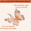 60Pcs 12 Styles 3D Gauze Butterfly Ornament Accessories FIND-SP0020-64D-6
