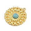 Bohemian Style 304 Stainless Steel with Synthetic Turquoise Pendants STAS-G381-02G-05-2