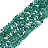 Electroplate Transparent Glass Beads Strands EGLA-Q139-01A-A20-1