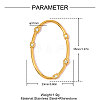304 Stainless Steel with Crystal Rhinestone Pendants RB-OY001-80G-02-2