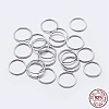 Anti-Tarnish Rhodium Plated 925 Sterling Silver Round Rings STER-F036-03P-0.7x4-1