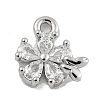 Brass Micro Pave Clear Cubic Zirconia Pendants LS-KK-U015-10P-1