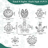 64Pcs 8 Style Brass Multi-Petal Bead Caps KK-PH0012-84-4