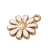 304 Stainless Steel Enamel Pendants STAS-F367-16A-G-2