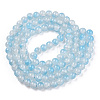 Crackle Baking Painted Imitation Jade Glass Beads Strands DGLA-T003-6mm-05-3