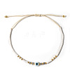 Glass Seed Beads & Resin Braided Bead Bracelets TK7632-12-1