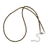 Natural Golden Sheen Obsidian Beaded Necklaces NJEW-K114-A-A19-1