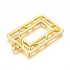 Zinc Alloy Open Back Bezel Pendants PALLOY-D199-07G-2