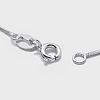 Rhodium Plated 925 Sterling Silver Chain Necklaces STER-F039-11P-2