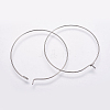 316 Surgical Stainless Steel Hoop Earrings Findings STAS-K146-039-50mm-0.8-1