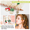 12Pcs 12 Style Cactus & Leaf & Mushroom Alloy Enamel Locking Stitch Markers HJEW-PH01501-4