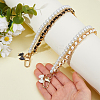 2Pcs ABS Plastic Imitation Pearl Bag Handles HJEW-HS00093-3