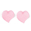 Transparent Frosted Acrylic Leaf Charms FACR-ZX003-01A-3