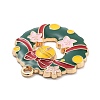 Christmas Theme Alloy Enamel Pendants ENAM-D060-04G-2