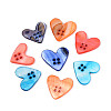 4-Hole Dyed Freshwater Shell Buttons SHEL-T020-26-1