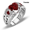Heart Stainless Steel Finger Rings for Couple FS-WGF8AF7-06-2