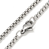 Non-Tarnish 201 Stainless Steel Box Chain Necklaces for Women and Men NJEW-F322-06P-1