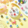 50Pcs UV Plating Plastic Beads SACR-CJ0001-69-5