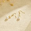 Teardrop Alloy Imitation Plastic Pearl Dangle Earrings FS-WG3074F-01-3