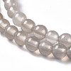 Natural Gray Agate Bead Strands G-R193-12-4mm-3
