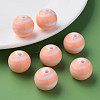 Opaque Striped Acrylic Beads MACR-S373-27B-08-6