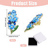 2Pcs Forget-me-not Zinc Alloy Enamel Pin JEWB-CA0001-77-2