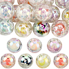 20Pcs UV Plating Acrylic Printed Beads TACR-SC0001-46A-1